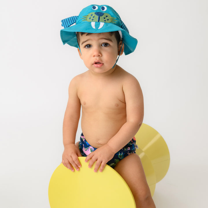 UPF50+ Baby Swim Diaper & Sun Hat Set