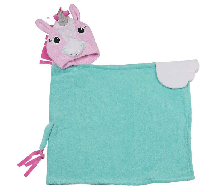 Kids Plush Terry Hooded Bath Towel - Allie Alicorn 2Y+