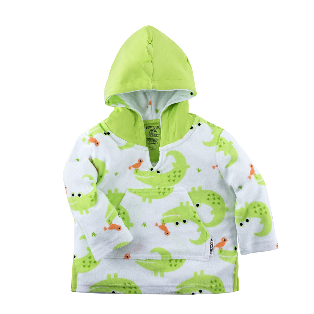 d -ZOOCCHINI-UPF50+ Baby Terry Swim Coverup Alligator 12-24M UPF50+ Terry Swim Coverup - Alligator 810608031012