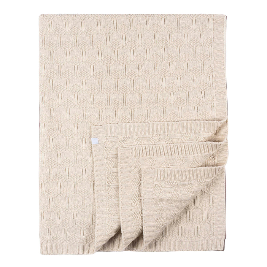 Just Born - OP2401 - 1pk Sweater Knit Blanket - Tan Just Born by Gerber Baby Neutral 1-Pack Sweater Knit Blanket - TAN 032633138713