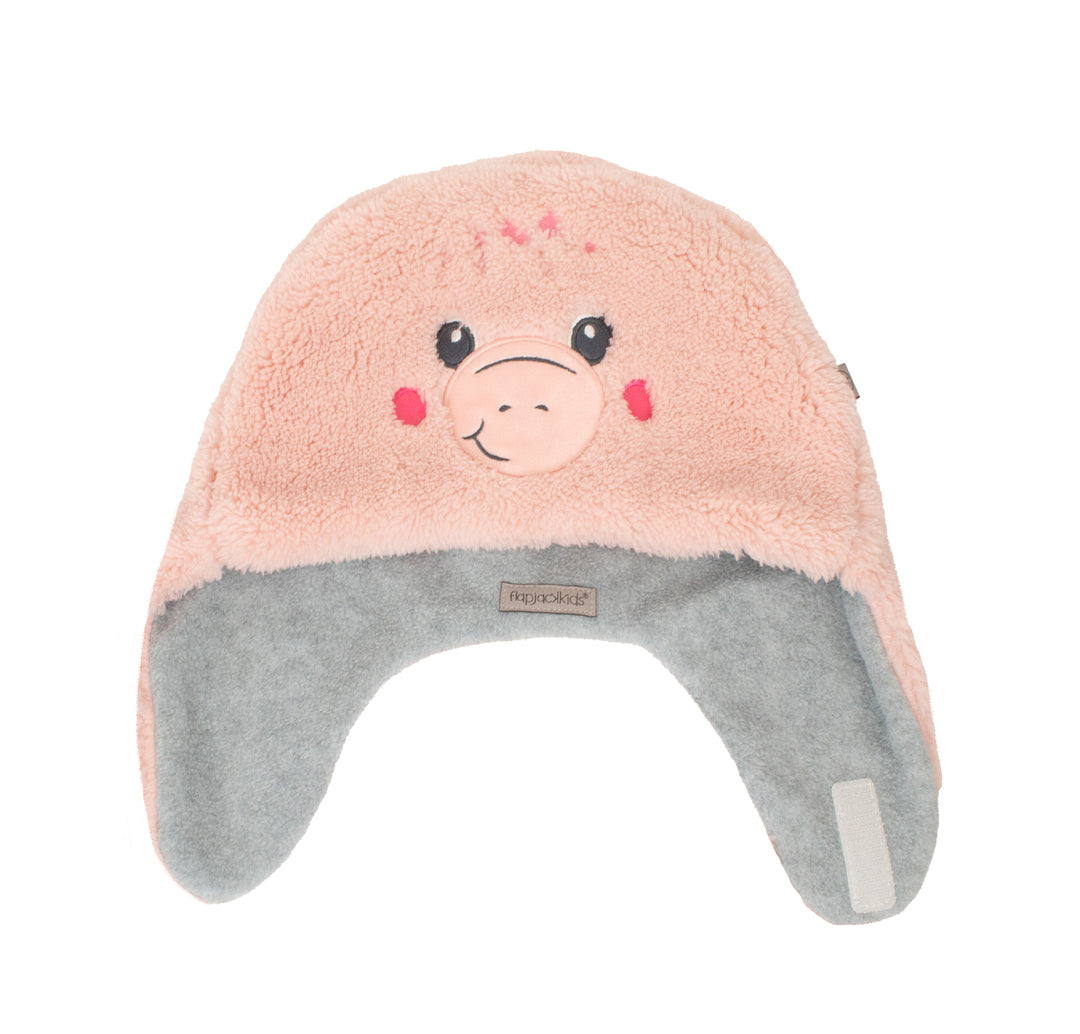 FlapJackKids - Reversible Sherpa Hat Dino Pink L 4-6Y+ Reversible Sherpa Hat - Dino Pink 990006502137