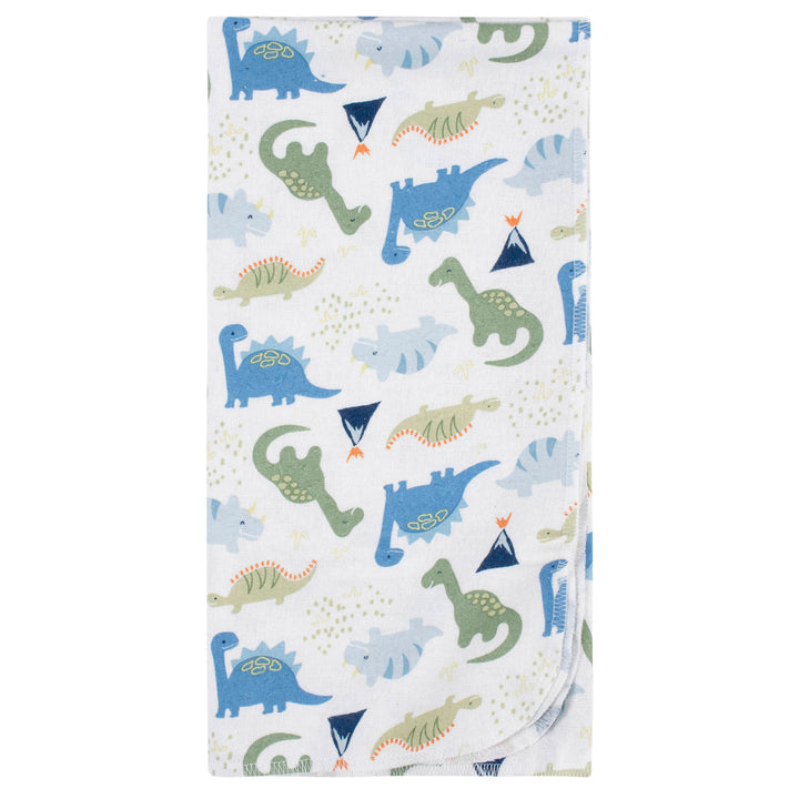 ® 5-Pack Baby Boys Dinosaur Flannel Receiving Blankets