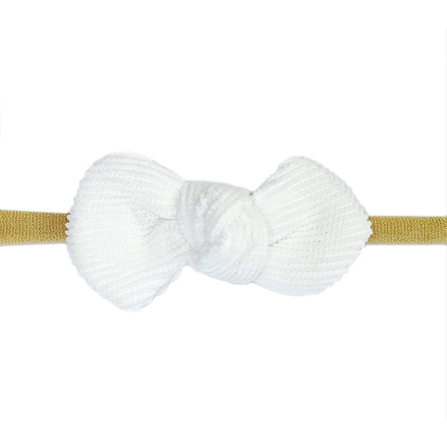 d - Baby Wisp - Headband Corduroy Knot - White - 0M+ Headband - Corduroy Knot - White - 0M+ 876251009693