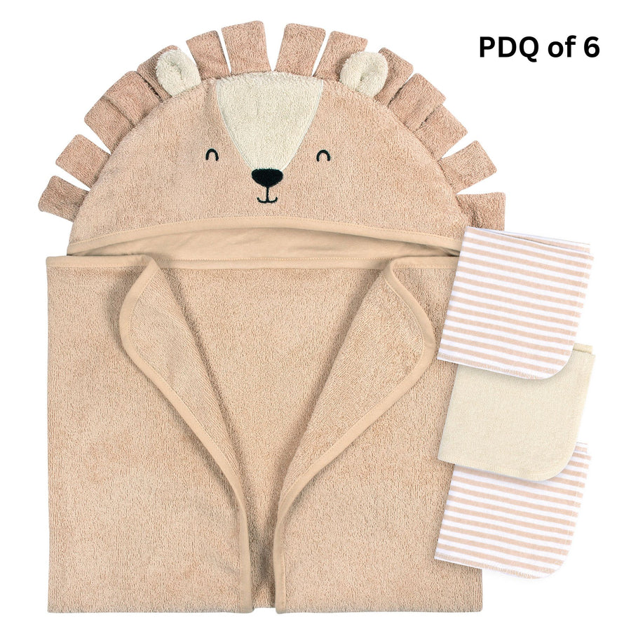 Gerber - OP2326ca - 4pc Bath Set - Brown Lion - PDQ (x6) 4pc Bath Set - Brown Lion - PDQ of 6 units 013618470578