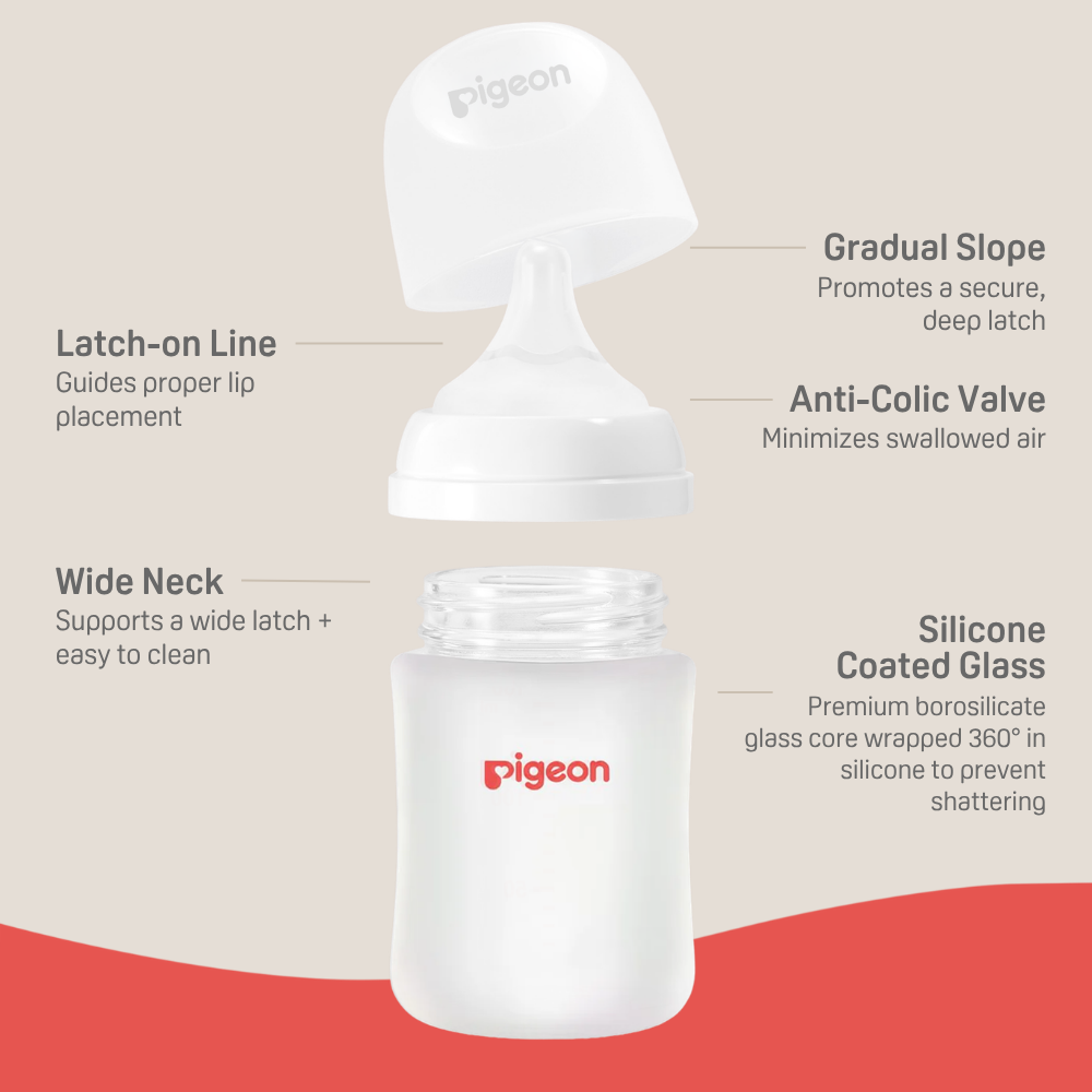 Silicone Coated Glass Bottle 5oz with SS Nipple (0M+) - 2 pack