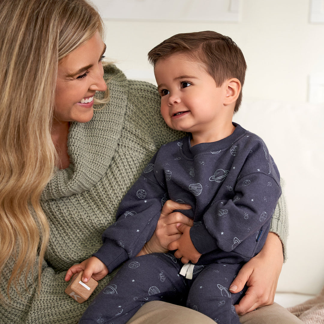 2 piece Top + Pant Set - Navy Space