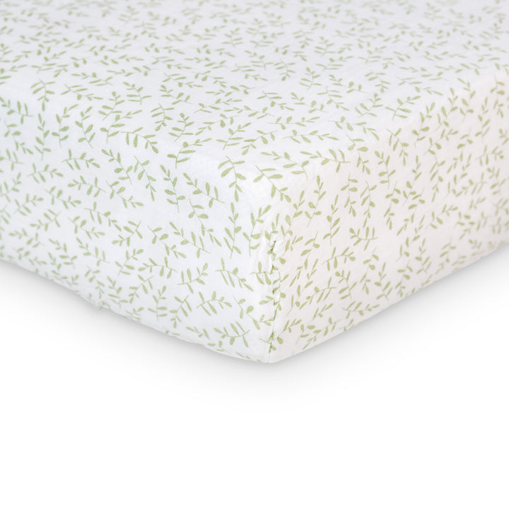 Lulujo - Boho - Crib Sheet - Greenery Crib Sheet - Boho - Greenery 628233457189