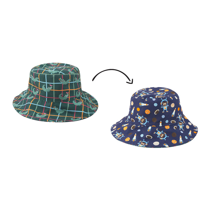 Reversible Kids UPF50+ Patterned Sun Hat