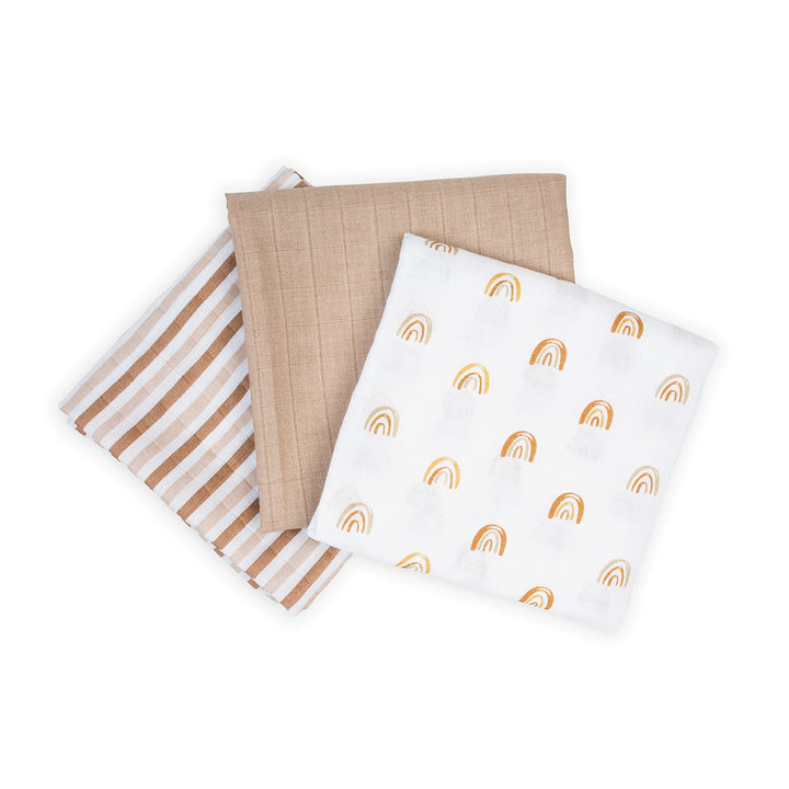 Cotton Receiving Blankets - 3 pack - Rainbows