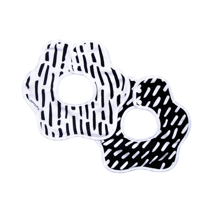 d - Tiny Twinkle - Kaffle Roundabout Bib 2PK Black+White Set Kaffle Roundabout Bib 2PK - Black & White Set 810027530783