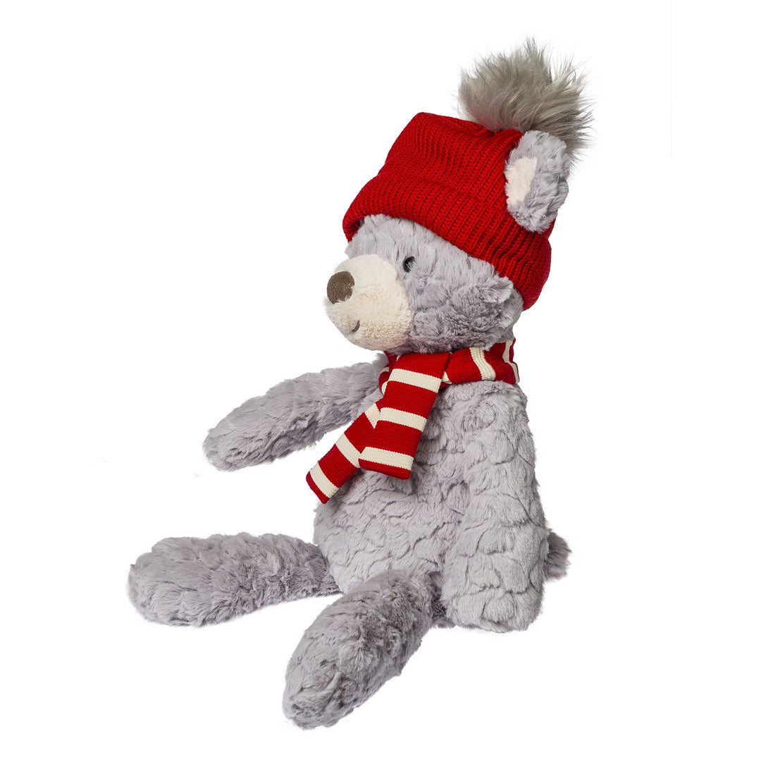 Putty Shadow Bear W/Hat&Scarf 18"