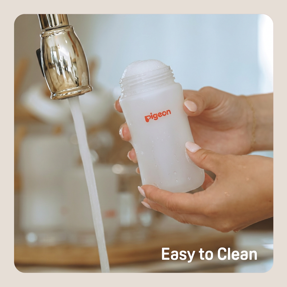 Silicone Glass Bottle 8oz with M Nipple (3M+)