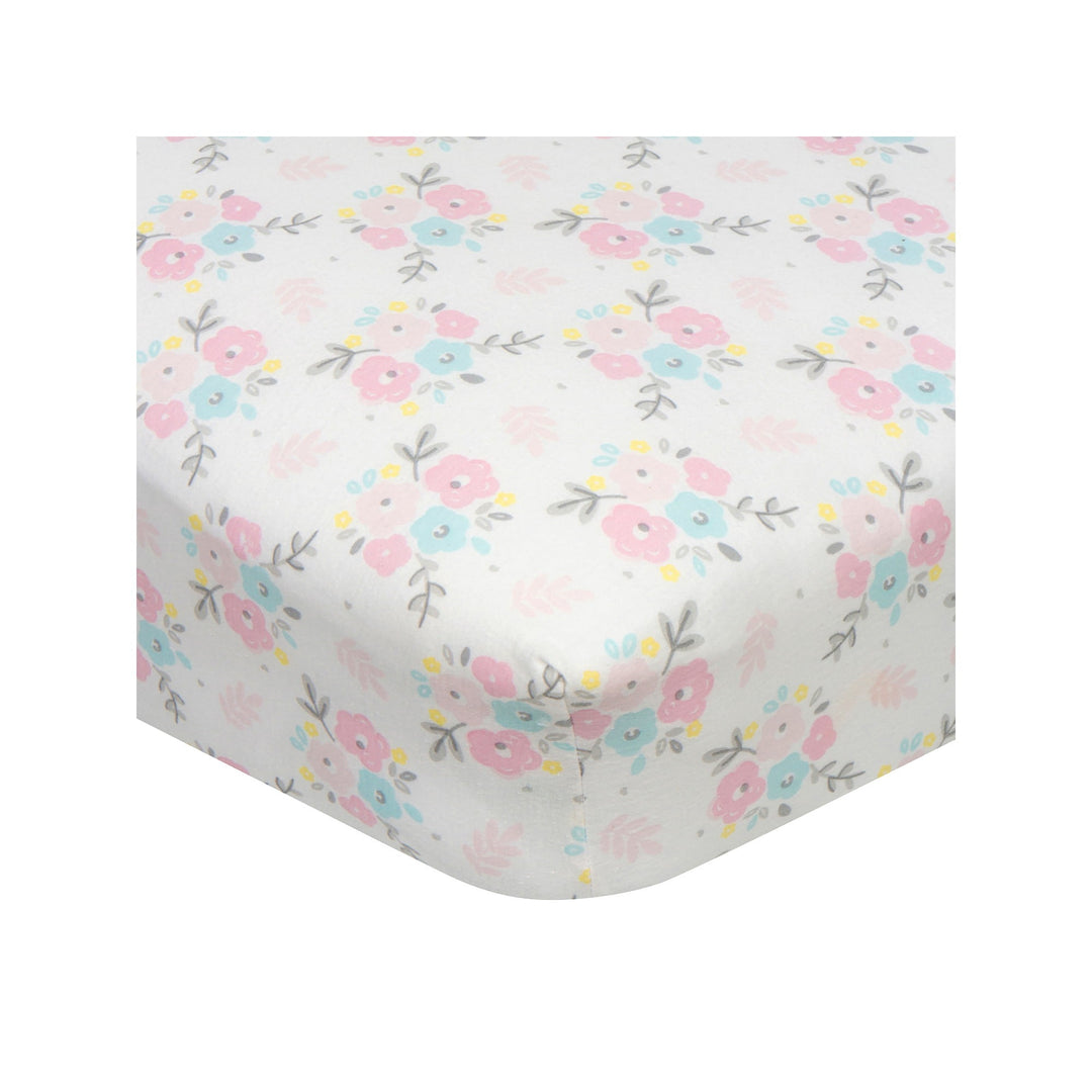 d - Gerber - Fitted Crib Sheet - Flowers Baby & Toddler Girls Floral Fitted Crib Sheet - Flowers 013618220715