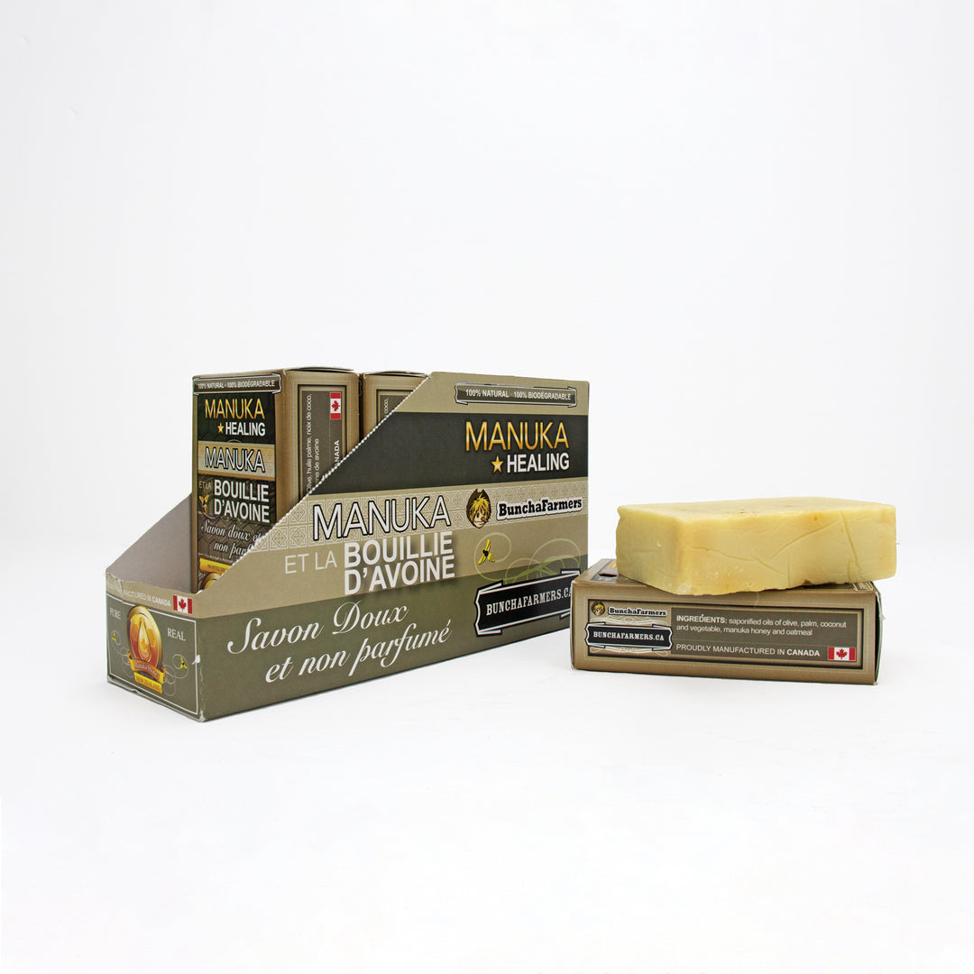 Bunchafarmers - Soap - Manuka Honey+Oatmeal Soap 6pc-120g ea Manuka & Oatmeal Soap 697512000187