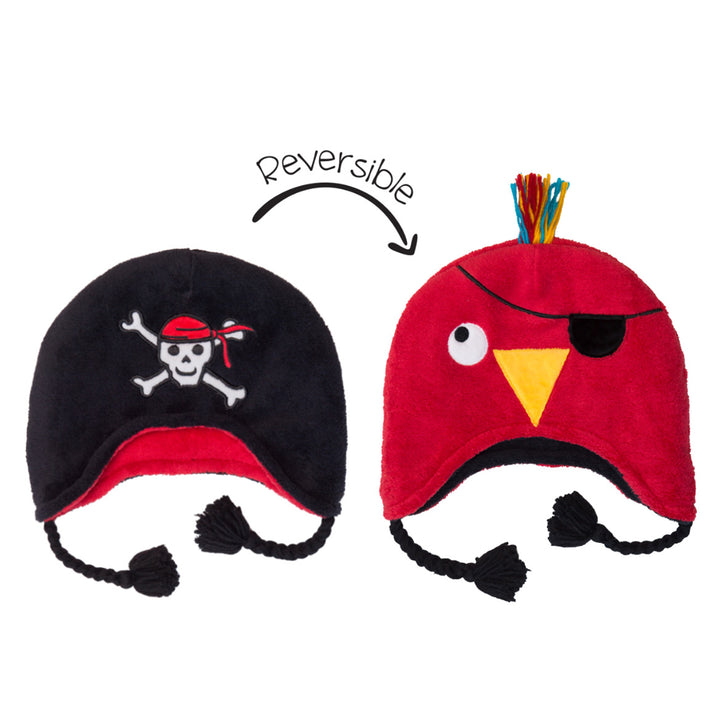 d - FlapJackKids - Kids Winter Hat PiratePrrt BabyTdlr 6M-3Y Kids UPF50+ Winter Hat - Pirate/Parrot 873874380000