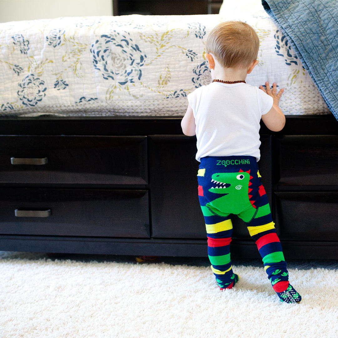 grip+easy™ Comfort Crawler Legging & Sock Set - Devin Dinosaur