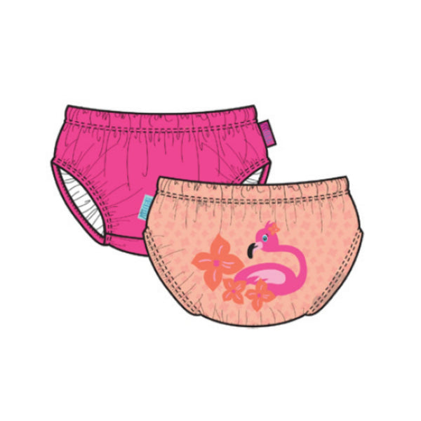 Knit Swim Diaper 2 Pc Set - Franny the Flamingo