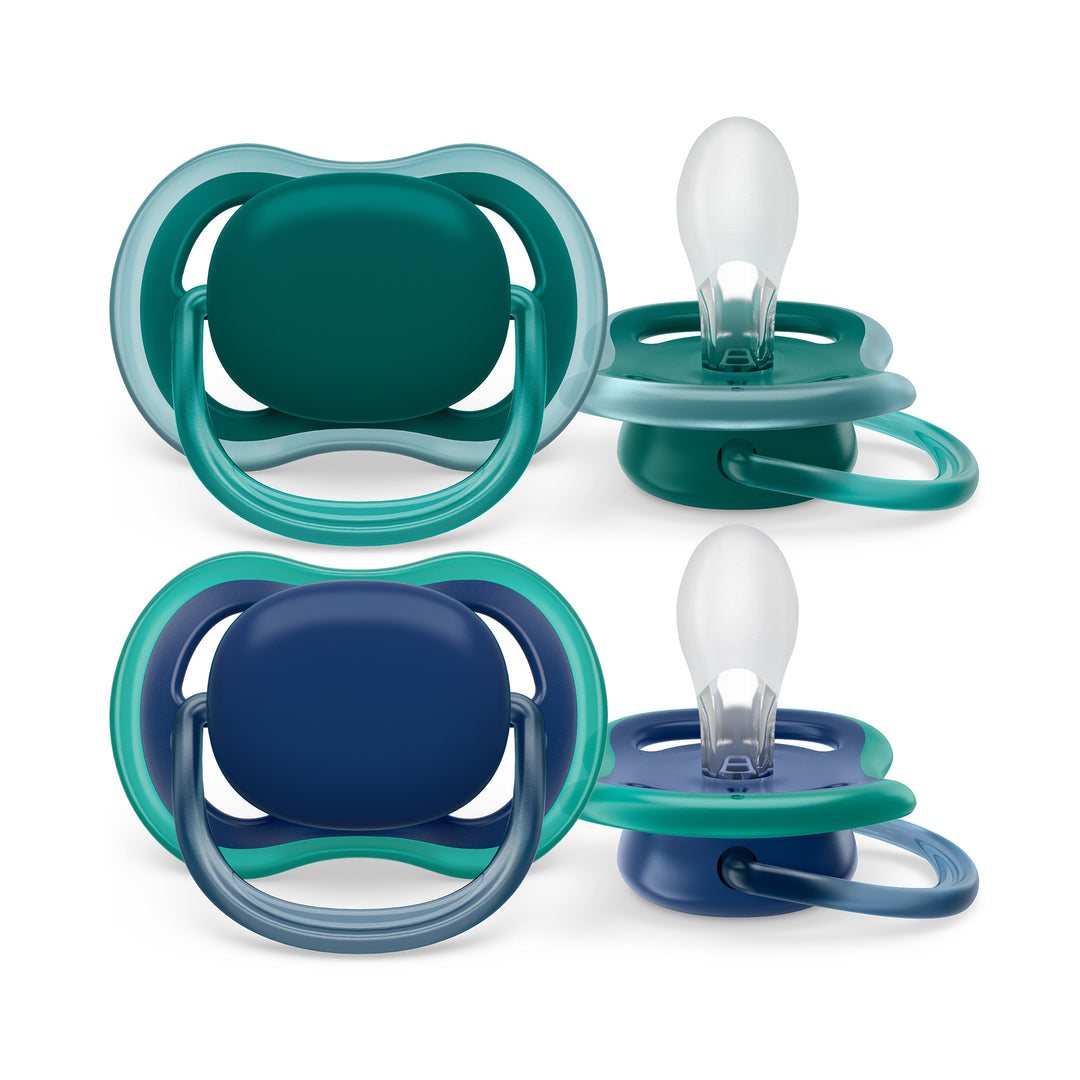 Ultra Air Pacifier - 6-18M - Deep Opal+Steel Blue - 2 pack