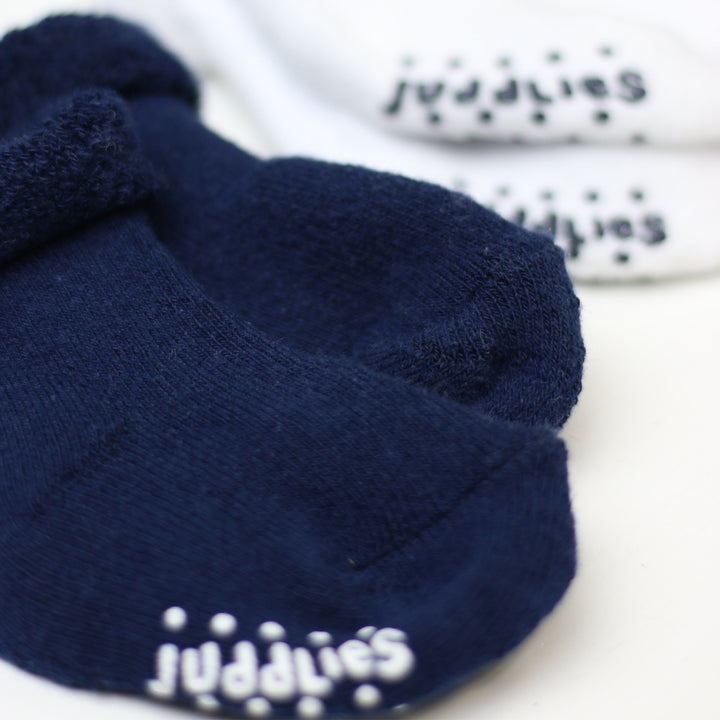 2 pack Infant Socks - Navy + White