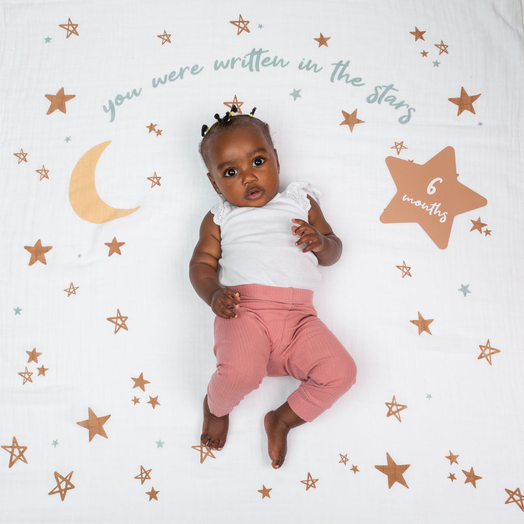 Baby's 1st Year Milestone Blanket - Written in the Stars