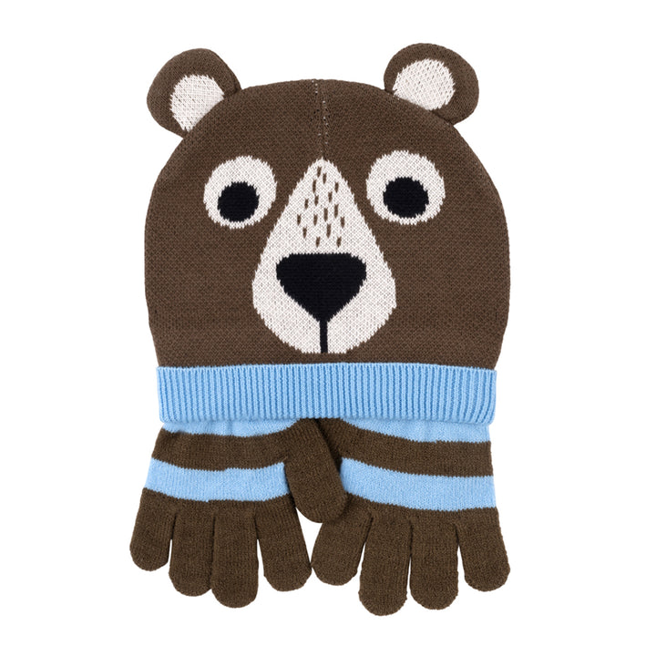 d - ZOOCCHINI - Tdler-Kids Winter Hat+Gloves Sets Bear-1-3Y Toddler/Kids Winter Hat/Gloves Sets - Bear 810608031593