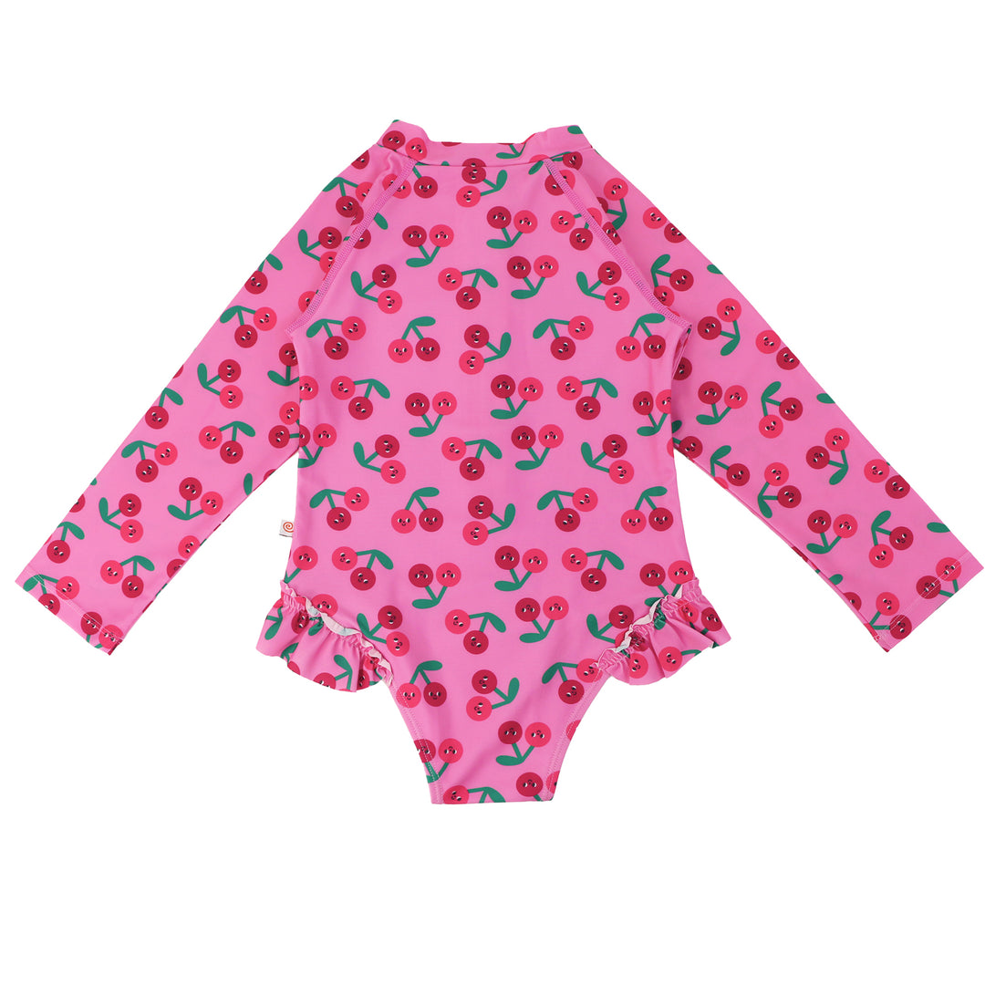 Rashguard Ruffled 1 Piece Swimsuit