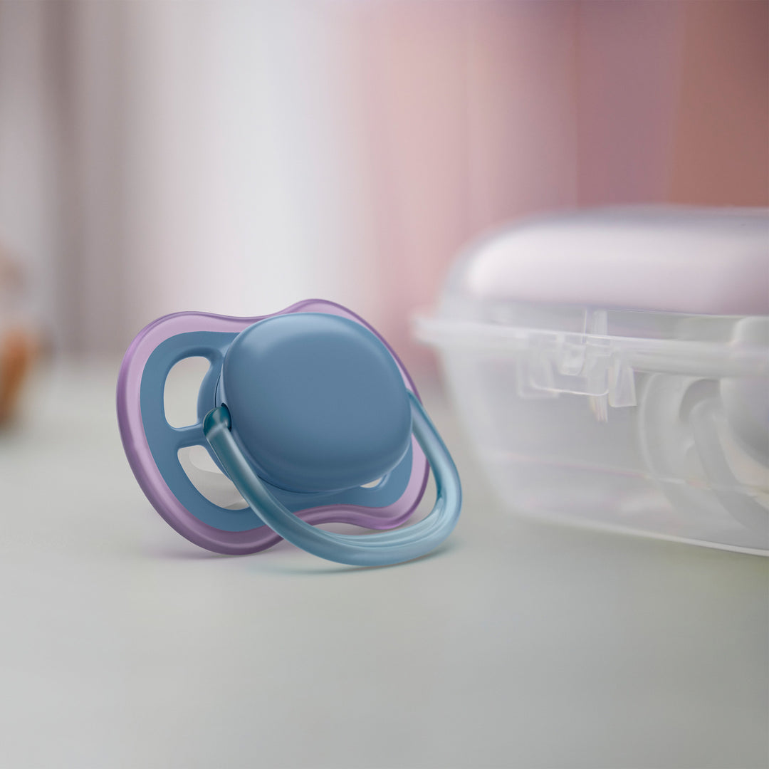 Ultra Air Pacifier - 6-18m - Blue Hush + Lush Lilac - 2 pack