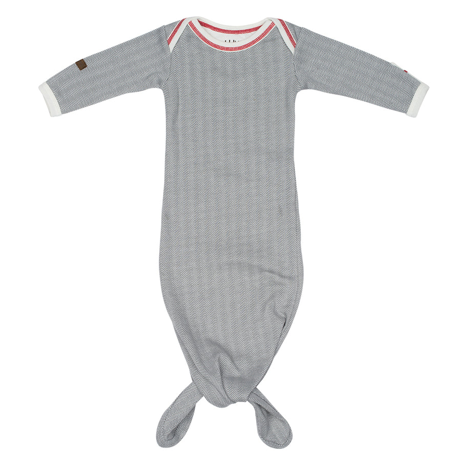 d - Juddlies - Organic Cottage Nightgown Driftwood Grey 0-3M Organic Cottage Nightgown - Driftwood Grey 821436005281