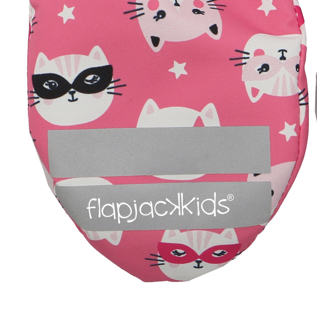 Water Repellent Ski Mittens Cat Pink