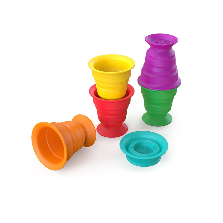 D - Baby Einstein - Sensory Stacking Toys Stack & Squish Cups™ Sensory Stacking Toys 074451124943