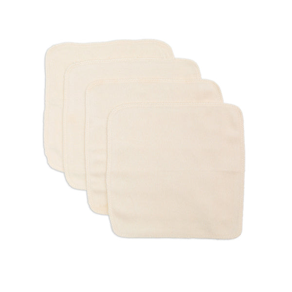 4pk Organic Cotton Wash Cloths