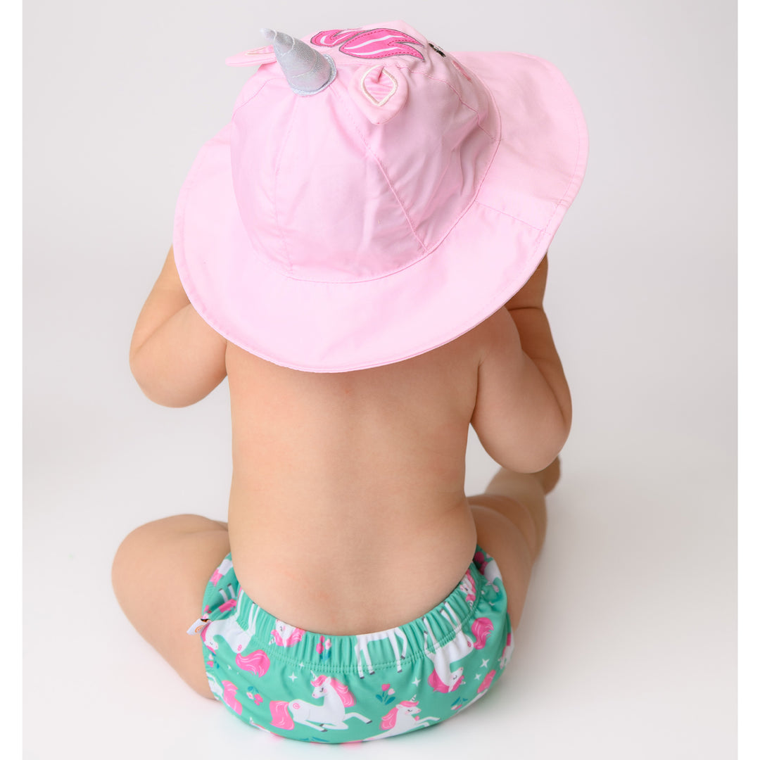 UPF50+ Baby Swim Diaper & Sun Hat Set