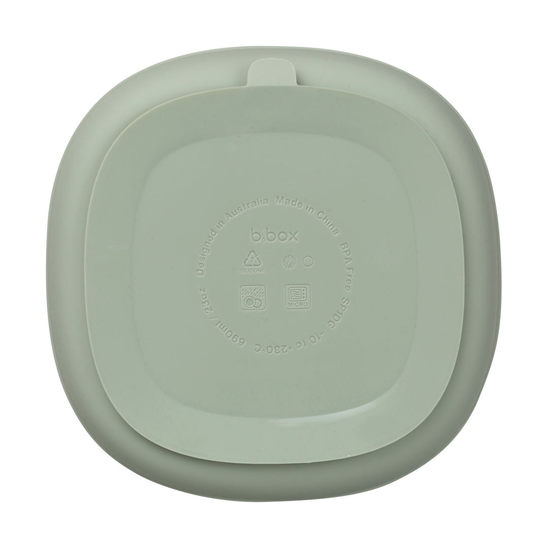 Silicone Plate + Lid - Sage