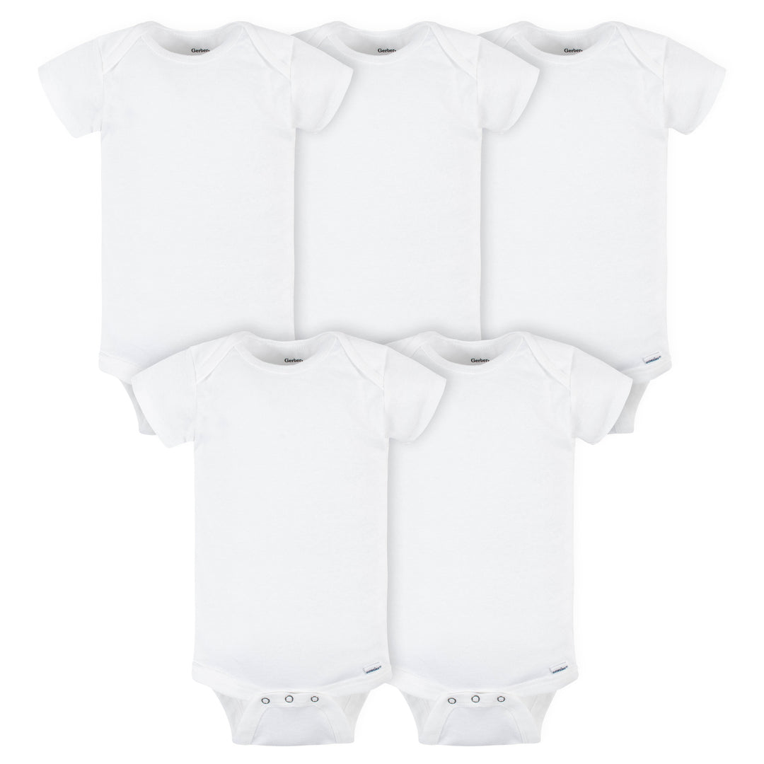 Short Sleeve Bodysuit Onesies - 5pk