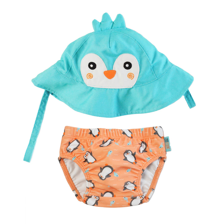 UPF50+ Baby Swim Diaper & Sun Hat Set