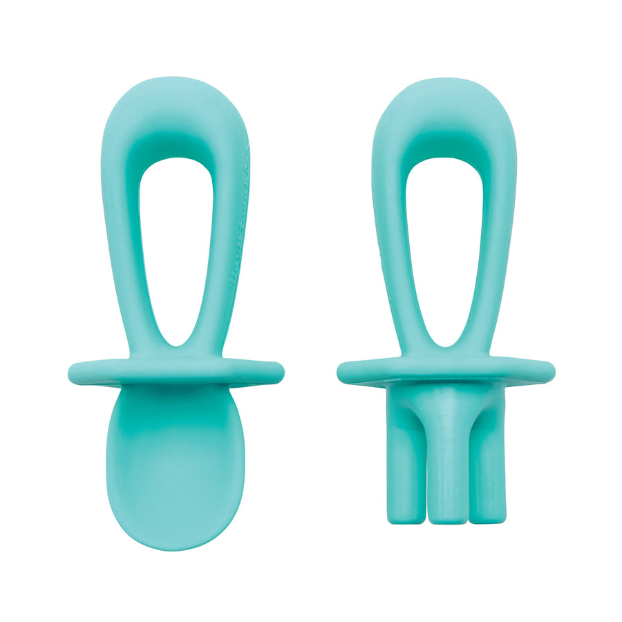 Tiny Twinkle - Silicone Training Utensils - Mint Silicone Training Utensils - Mint 810027530004