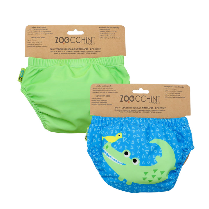 Baby-Toddler Knit Swim Diaper 2 Piece Set