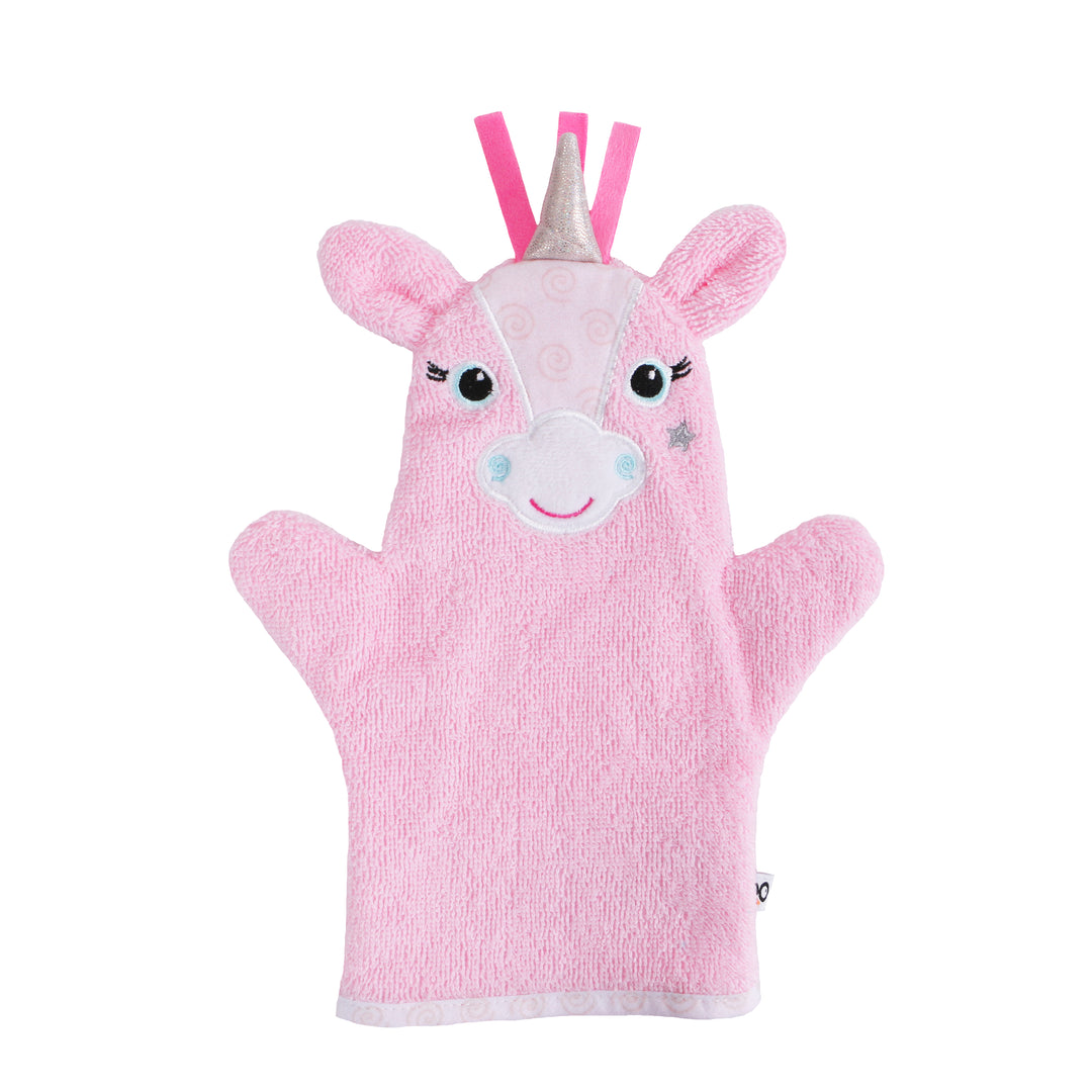 ZOOCCHINI - Baby Snow Terry Bath Mitt - Alicorn 0-18M Baby Snow Terry Bath Mitt - Allie Alicorn 810608034563