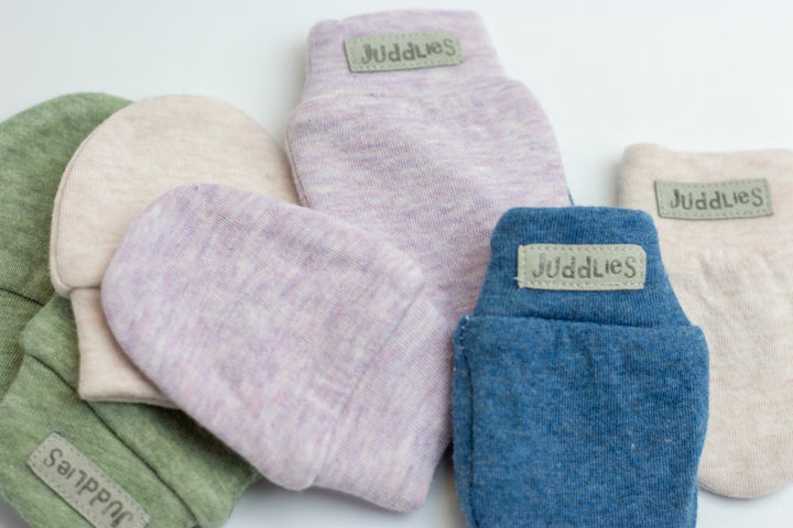 Breathe EZE Scratch Mitts - Lavender Fleck