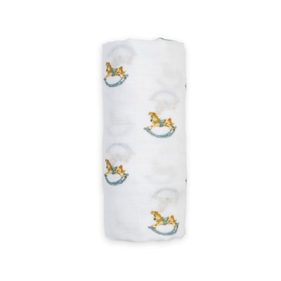 Couverture d'emmaillotage en mousseline de coton - 40 x 40