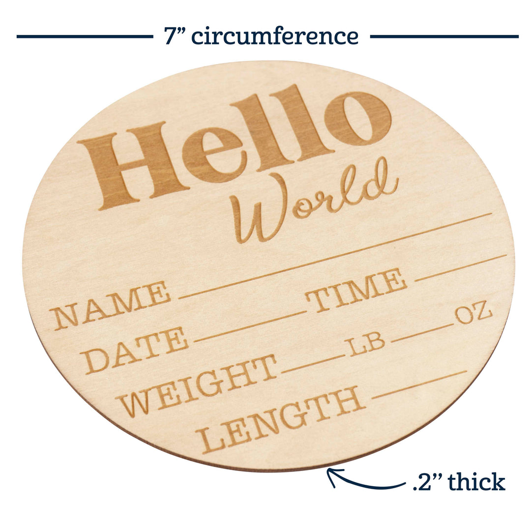 Just Born by Gerber Baby Birth Announcement Board - WOOD