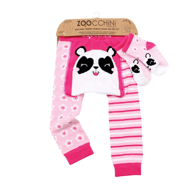 grip+easy™ Comfort Crawler Legging & Sock Set - Pippa the Panda