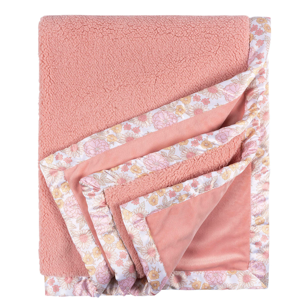 Gerber - OP2304 - 1pk 2ply Blanket - Retro Floral 2 ply Blanket - Retro Floral 013618469329