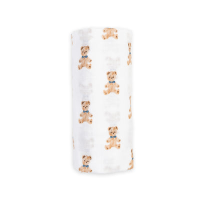 Couverture d'emmaillotage en mousseline de coton - 40 x 40