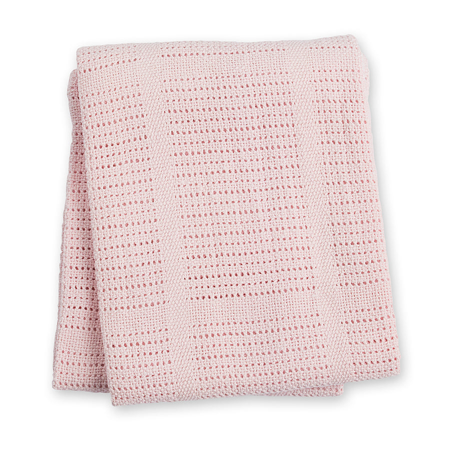 Lulujo - Cellular Blankets Cotton - Pink Cellular Blanket - Pink 628233457516