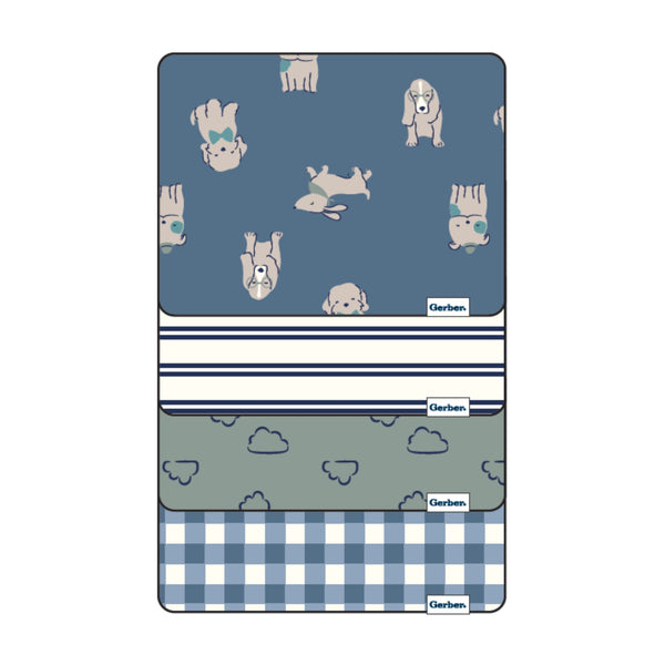 Flannel Receiving Blanket - 4pk