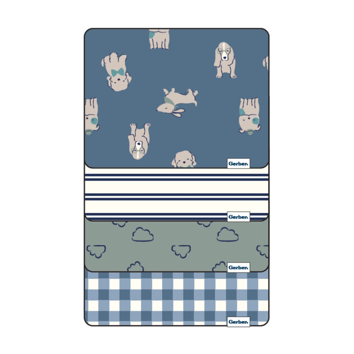 Flannel Receiving Blanket - 4pk