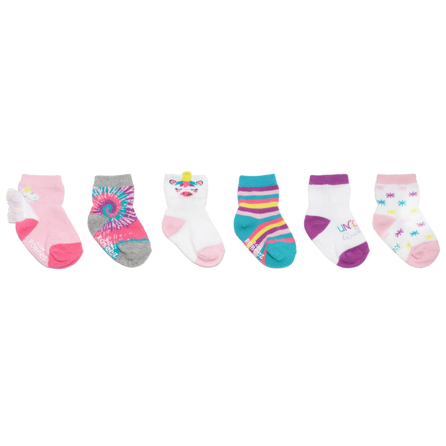 Robeez - F23 - 6 PK Infant Socks - Magical Unicorn - 12-24 F21 - 6 Pack Infant Socks - Magical Unicorn 730838914780