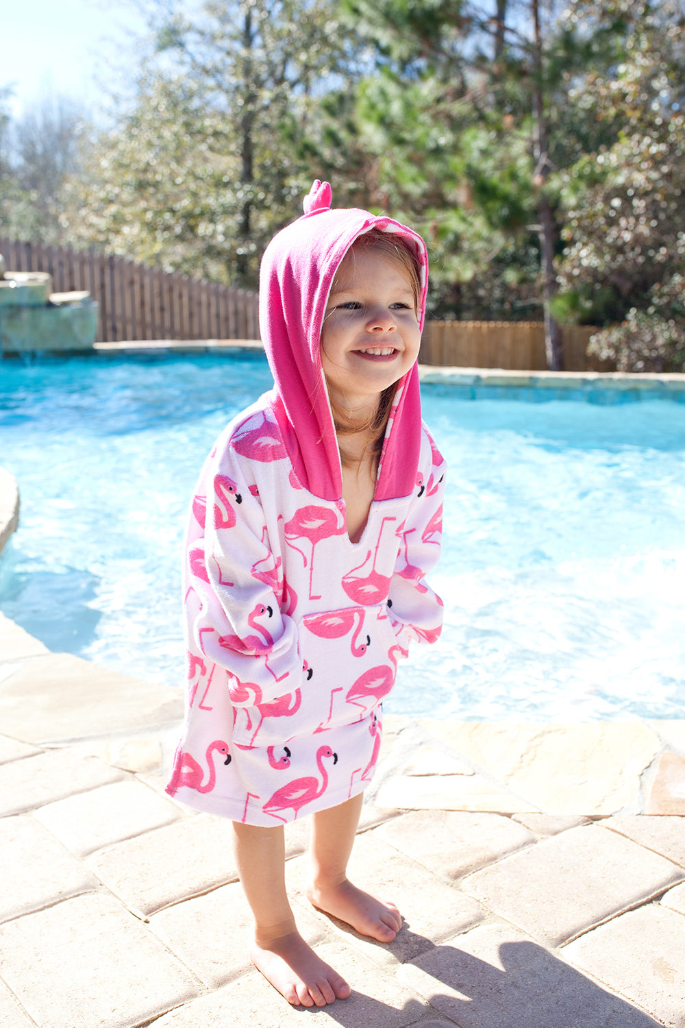 UPF50+ Terry Swim Coverup - Flamingo