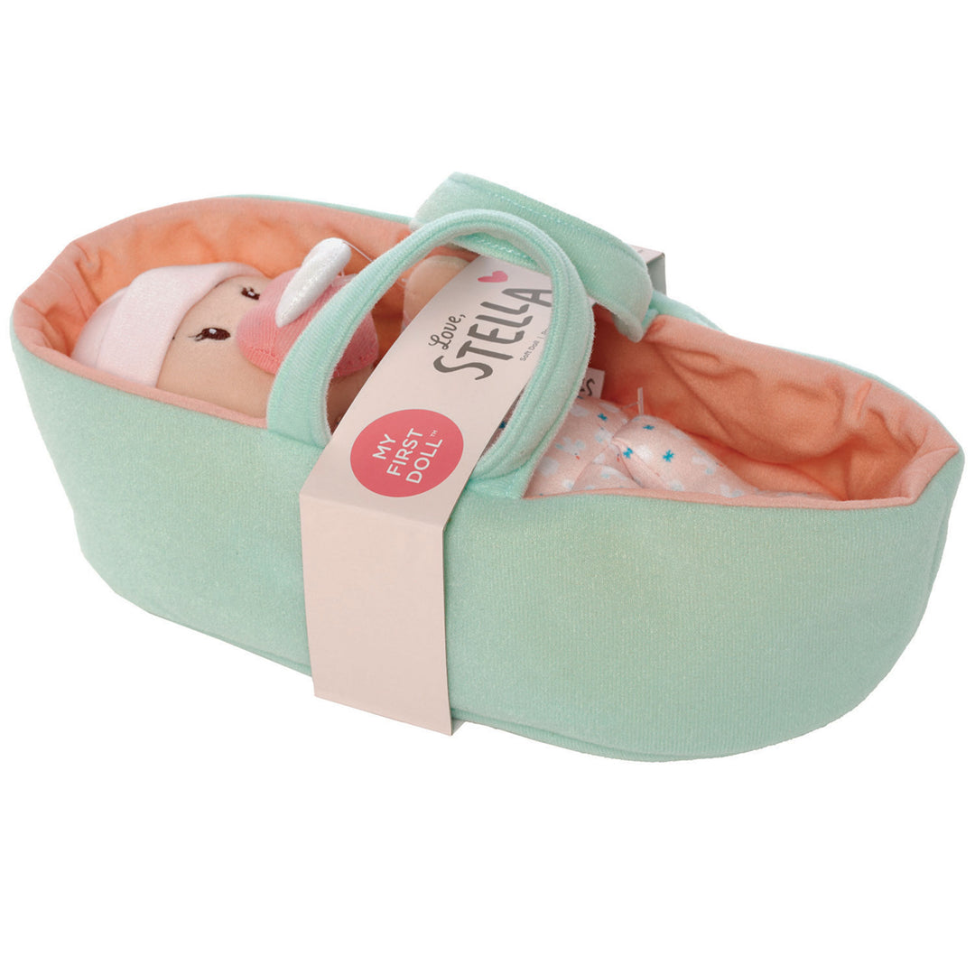 Love, Stella My First Doll & Bassinet Peach